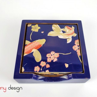 Set of 4 Koi fish coasters with box